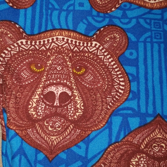 Lularoe OS mosaic bear leggings - Picture 2 of 3